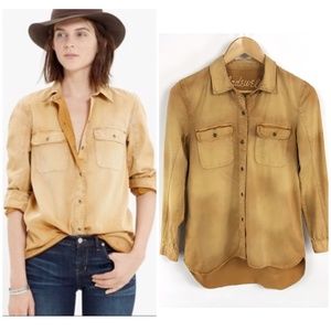 Madewell Tomboy Work Shirt Mustard